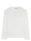 Jil Sander Women's Chaqueta Punto Flor Crudo | Size De36 | J03hp0018j18344103