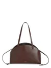 Jil Sander Chocolate Leather Medium Curve Shoulder Bag