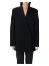 Jil Sander Women's Compact Wool Grain De Poudre Blazer In Black
