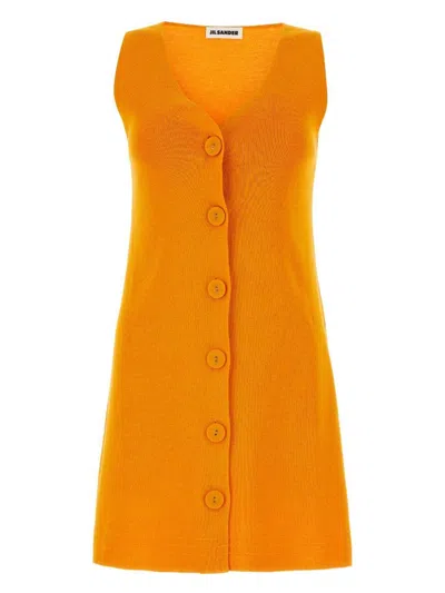 JIL SANDER WOMEN'S COTTON BLEND DRESS