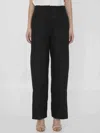 Jil Sander Women Cotton Cargo Pants In Black