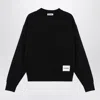 Jil Sander Logo-patch Cotton Sweatshirt In Black