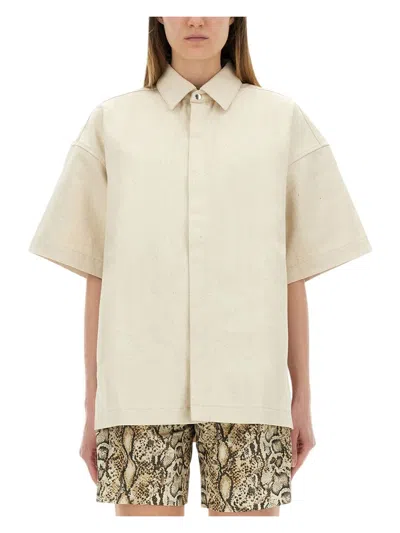JIL SANDER WOMEN'S COTTON HEMP BLEND SHIRTS