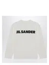 Jil Sander White Logo-print Blouse In White