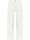 Jil Sander Women Cotton Trousers In White