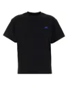 Jil Sander Cotton T-shirt With Contrasting Embroidered Front Logo In Black