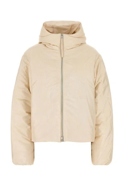 Jil Sander Women Cream Nylon Blend Down Jacket In Yellow