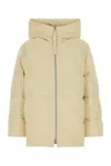 Jil Sander Women Cream Polyester Down Jacket In Yellow