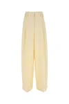 Jil Sander Women Cream Viscose Blend Wide-leg Pant In Neutral