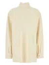 Jil Sander Wool Blend Blouse With High Neck And Keyhole Back