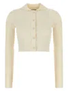 Jil Sander Ribbed Stretch Wool And Viscose Blend Cardigan