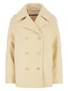 Jil Sander Women's Cream Wool Coat