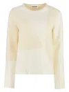 Jil Sander Crew-neck Wool Sweater In Neutral