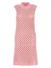 Jil Sander Abito In Crochet Rosa Donna