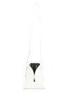 Jil Sander Women's Crossbody Curve Natural Black Sack In Eggshell