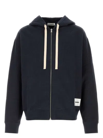 JIL SANDER WOMEN'S DARK COTTON SWEATSHIRT