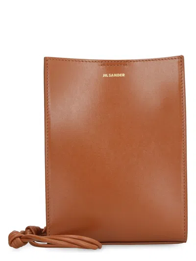 JIL SANDER WOMEN'S DARK LEATHER SMALL TANGLE SHOULDER BAG