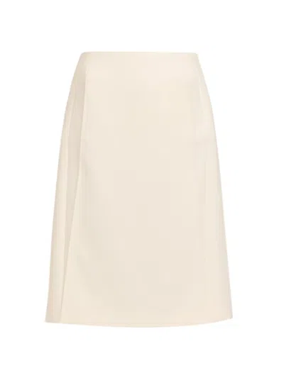 Jil Sander Women's Double-faced Crepe Knee-length Skirt In Pink