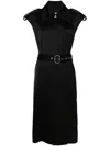 Jil Sander Belted Trench Coat In Negro