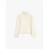 Jil Sander Faux Shearling Zip-front Jacket In Eggshell