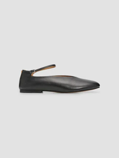 Jil Sander Women's Elyss Leather Ballet Shoes In Black
