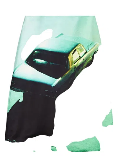 JIL SANDER WOMEN'S FALDA DIBUJO COCHE VERDE | SIZE DE36 | J03MA0239J65314470