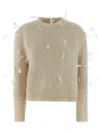 Jil Sander Feather Sweater In Neutral