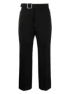 Jil Sander Cropped Pant Flared Hem In Black