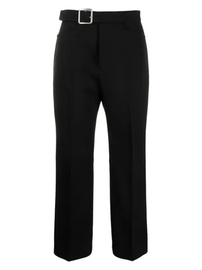 JIL SANDER WOMEN'S FITTED CROPPED PANT WITH FLARED HEM