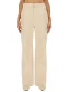 Jil Sander Flared Pants In Cream