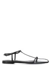 Jil Sander Black Sandals With Ankle Buckle Closure In Leather Woman In Black