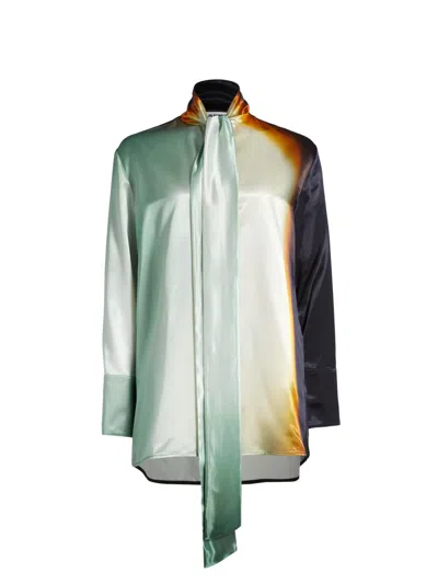 Jil Sander Women's Fluid Scarf Blouse In Multi