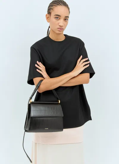 Jil Sander Women Ghost Square Crossbody Bag In Black