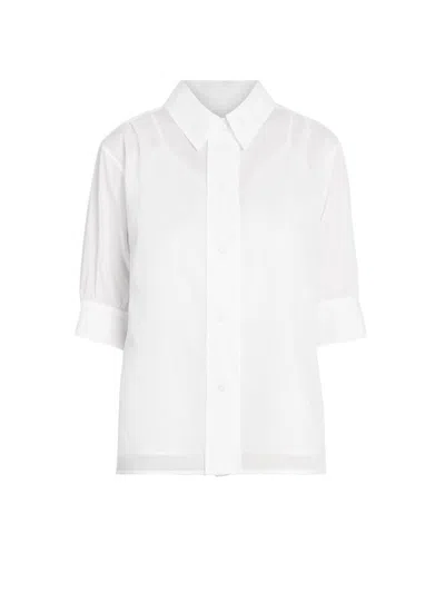 Jil Sander Women's Glass Cotton Organdy Shirt In White
