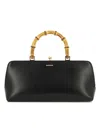 Jil Sander Goji Mini Bamboo Top-handle Bag In Black
