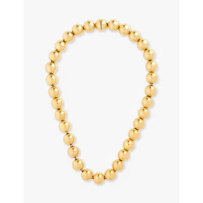 Jil Sander Sphere Necklace In Gold