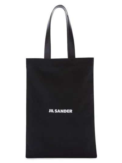 Jil Sander Women's Grande Cotton & Linen Book Tote In Black