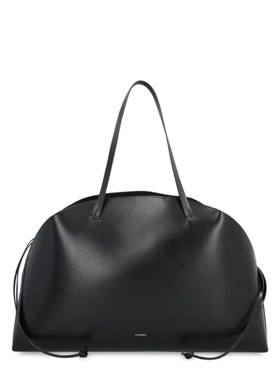 JIL SANDER WOMEN'S GRANDE LEATHER SHOULDER BAG