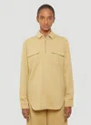 Jil Sander Women Half-zip Shirt In Yellow
