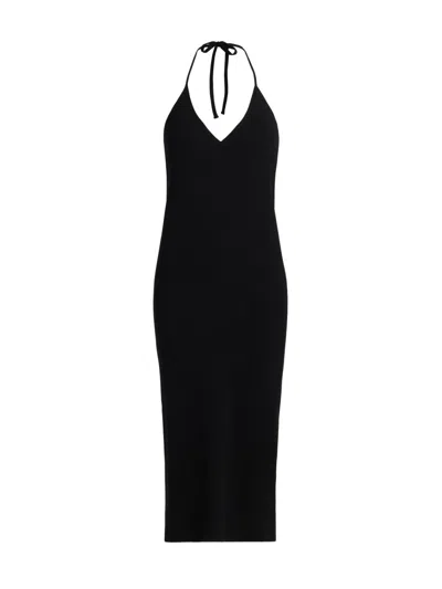 Jil Sander Women's Halter Wool Midi-dress In Black