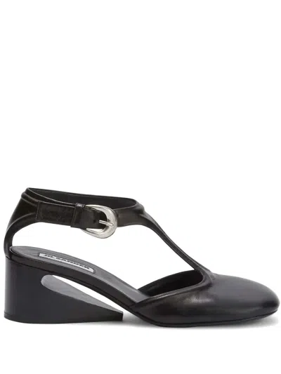 Jil Sander Women Heeled Mary Jane In Black