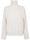 Jil Sander High Neck Long Sleeves "padded Details" Jumper Clothing In White