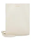 Jil Sander Ivory Leather Small Tangle Shoulder Bag In White