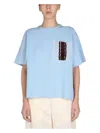 Jil Sander Short-sleeved Knitted Top In Baby Blue