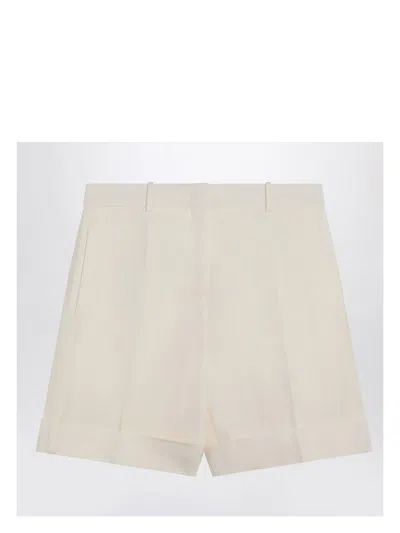 JIL SANDER WOMEN'S IVORY BERMUDA SHORTS