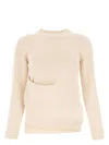 Jil Sander Ivory Cotton Blend Sweater