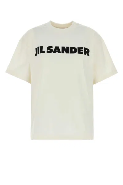 JIL SANDER JIL SANDER WOMEN IVORY COTTON OVERSIZE T-SHIRT