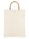 Jil Sander Crocodile-effect Leather Tote In White