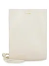 Jil Sander Ivory Leather Small Tangle Shoulder Bag