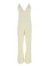 Jil Sander Ivory Satin Jumpsuit